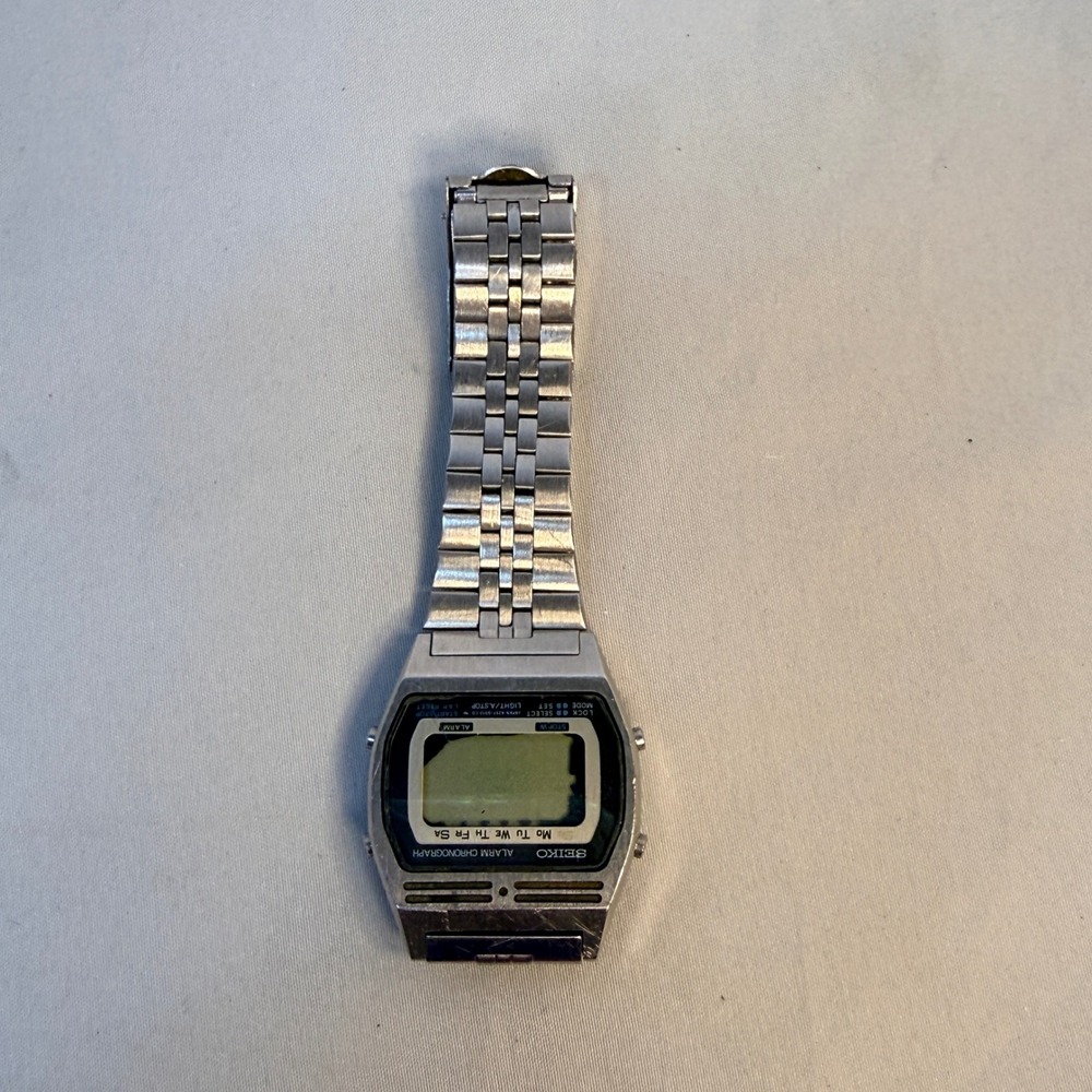 Vintage Seiko Alarm Chronograph A257-5010 Digital Watch Stainless Japan Repair